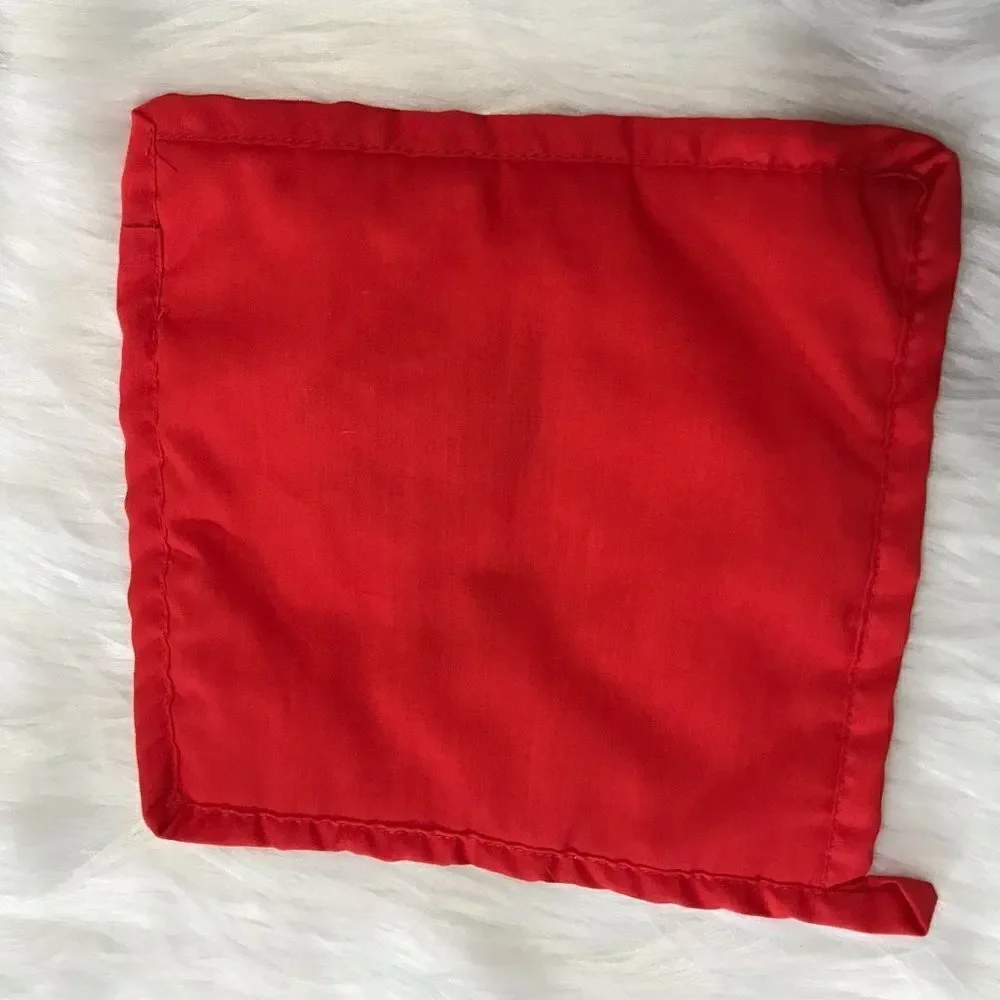Cat Kitten‎ Hand Embroidered Pot Holder hot pad Red